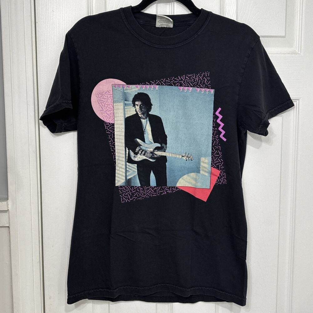 John Mayer Sob Rock Album Cover Comfort Colors Black Tee T-Shirt Size Small